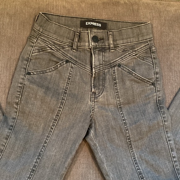 Express High Rise Hyper Stretch Ankle Jeans 12.5/13”W x 36”L - Picture 2 of 11